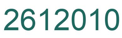 Número 2612010 imagen verde