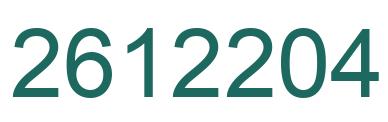 Number 2612204 green image