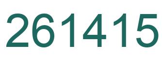 Número 261415 imagen verde