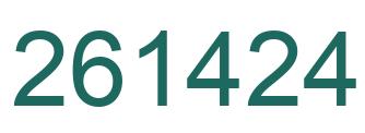 Number 261424 green image