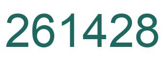 Number 261428 green image