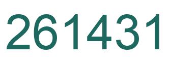 Number 261431 green image