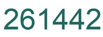 Number 261442 green image