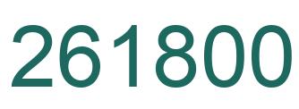 Number 261800 green image