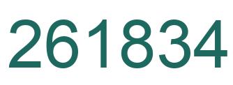 Number 261834 green image