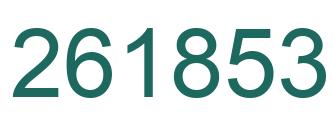 Number 261853 green image
