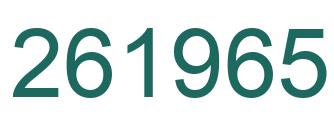 Number 261965 green image