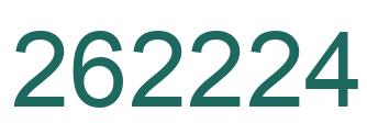Number 262224 green image