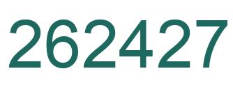 Number 262427 green image