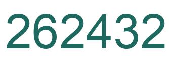 Number 262432 green image