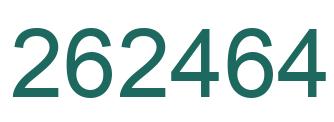 Number 262464 green image