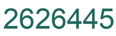 Number 2626445 green image
