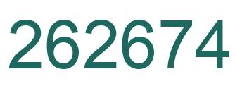 Number 262674 green image