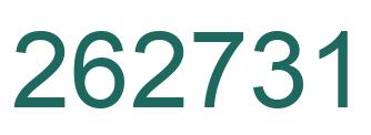 Number 262731 green image