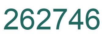 Number 262746 green image