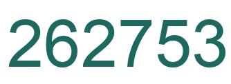 Number 262753 green image