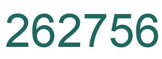 Number 262756 green image