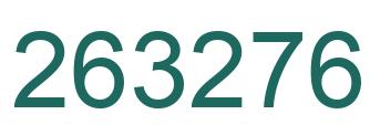 Number 263276 green image