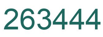Number 263444 green image