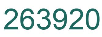 Number 263920 green image