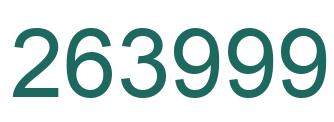 Number 263999 green image
