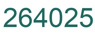 Number 264025 green image