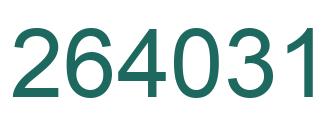 Number 264031 green image