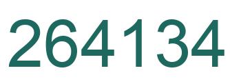 Number 264134 green image