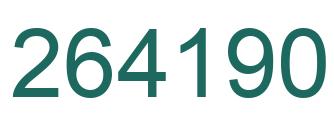 Number 264190 green image