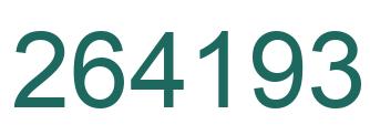 Number 264193 green image