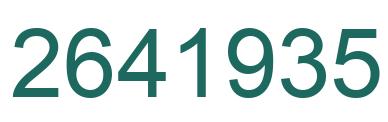 Number 2641935 green image