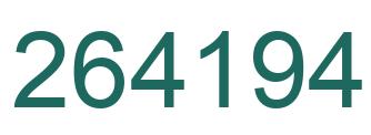 Number 264194 green image