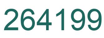 Number 264199 green image
