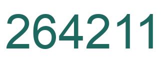 Number 264211 green image