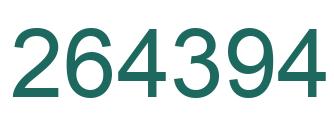 Number 264394 green image