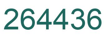 Number 264436 green image