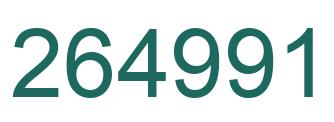 Number 264991 green image