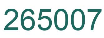 Number 265007 green image