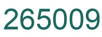 Number 265009 green image