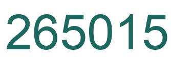 Number 265015 green image