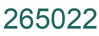 Number 265022 green image