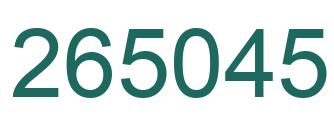 Number 265045 green image