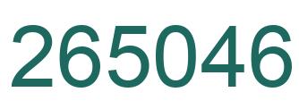 Number 265046 green image