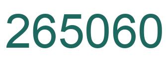 Number 265060 green image