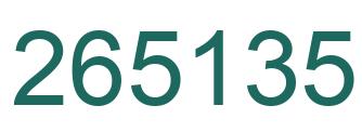 Number 265135 green image