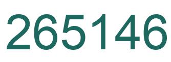 Número 265146 imagen verde