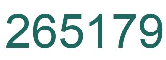 Number 265179 green image