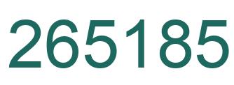Number 265185 green image