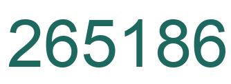 Number 265186 green image