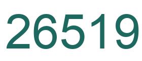 Number 26519 green image